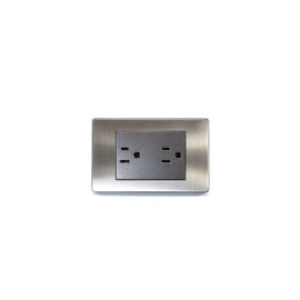 Placa Lucek metal contacto duplex anonizado