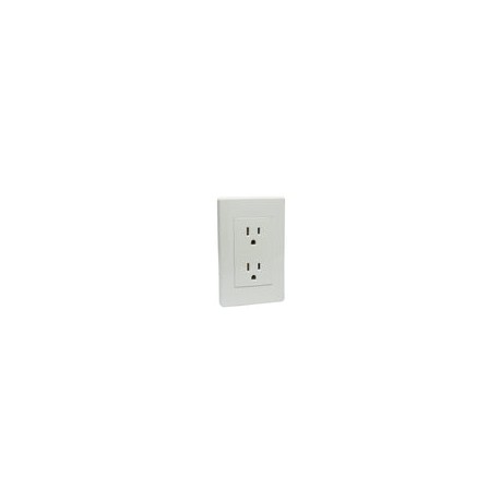 Placa iusa tradizione c/contacto duplex blanco