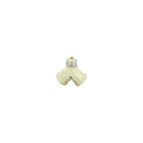 Soquet Leviton doble marfil 15a.