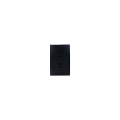 PLACA LUCEK FLAT DUPLEX NEGRA