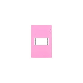 Placa Lucek colors metalica 1 ventana rosa