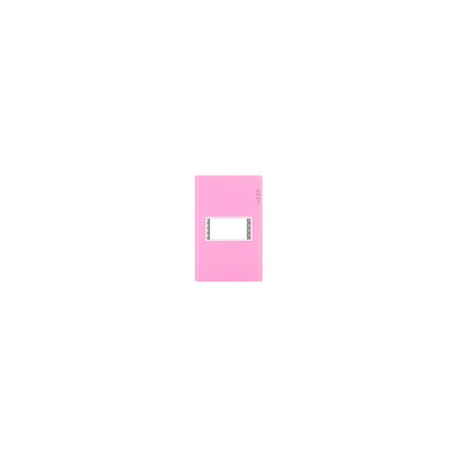 Placa Lucek colors metalica 1 ventana rosa