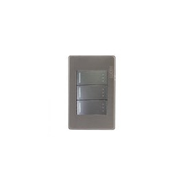Placa Lucek metalica con 3 apagadores de escalera 1 v anoniz