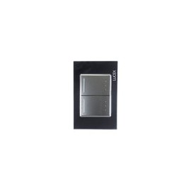 Placa Lucek 2 apagadores escalera de 15 Módulos cristal esp