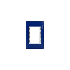 Placa Lucek colors metalica 3 ventanas azul zafiro