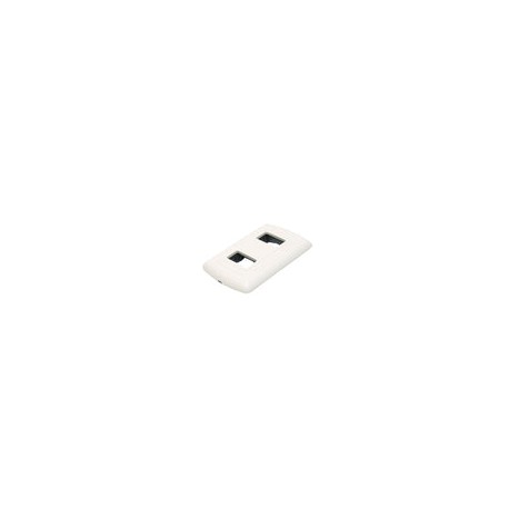 Placa Kley marfil tipo evolucion 2 ventanas