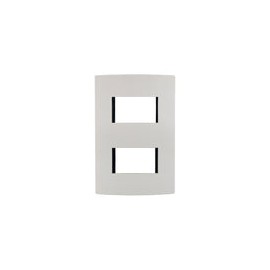 Placa Leviton modular ultra 2 Módulos marfil