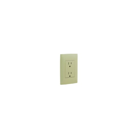 Contacto Leviton cien c/placa duplex marfil c/ p.