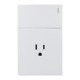 PLACA LUCEK FLAT 1 APAGADOR SENCILLO 1 CONTACTO BLANCA