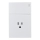 PLACA LUCEK FLAT 1 APAGADOR SENCILLO 1 CONTACTO BLANCA