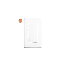 Placa Solaris elegance c/apagador escalera blanca