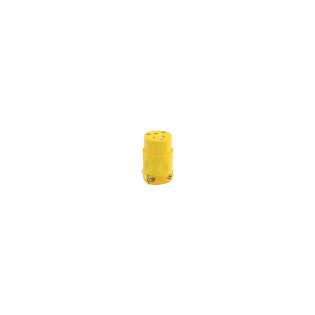 Conector Leviton pvc 3x15 amarillo 515cv