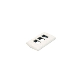 Placa Kley marfil tipo evolucion 3 ventanas