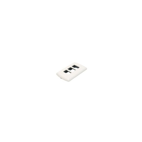 Placa Kley marfil tipo evolucion 3 ventanas