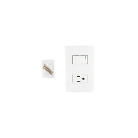 Placa Sanelec roma con contacto y apagador