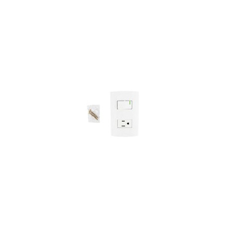 Placa Sanelec roma con contacto y apagador