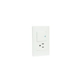 Placa Lucek c/apagador y contacto blanco